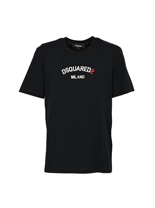 T-shirt in cotone con stampa logo Milano DSQUARED2 | S71GD1631 D20020478